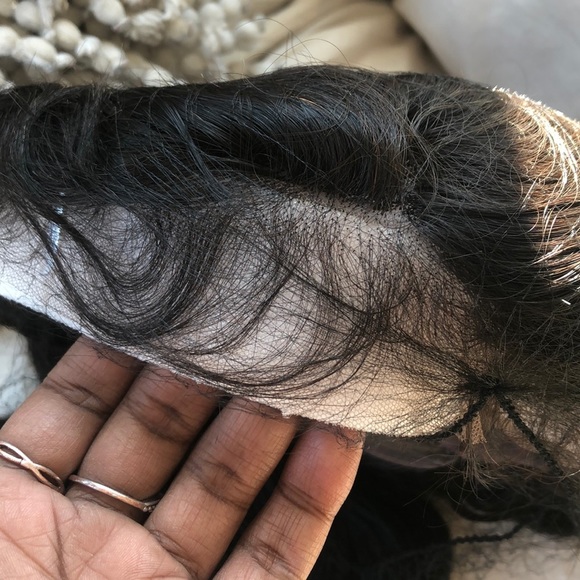 - HP 4/9 🎉- 22” BLACK BODY WAVY 100% HUMAN HAIR LACE FRONT WIG - Picture 4 of 5